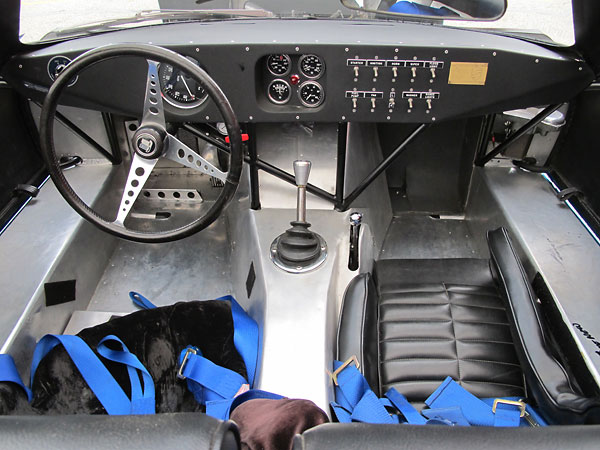 TR250K was equipped with a smaller diameter, three-spoke, non-perforated steering wheel at Sebring.