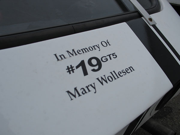 In memory of Mary Wollesen, #19 GT5