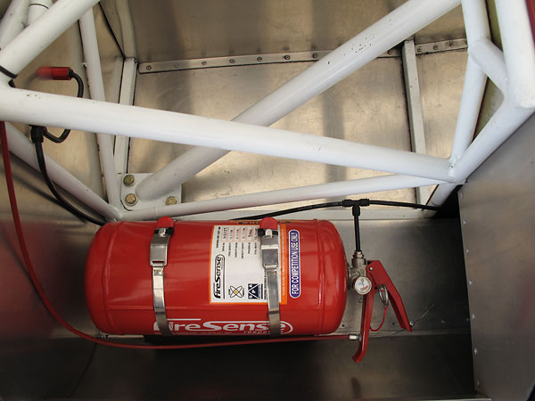 SPA Firesense AFFF (15 pound, 2 liter) centralized fire suppression system.