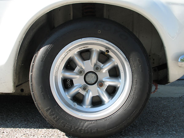 Genuine Minilite aluminum 8-spoke wheels (13x7).