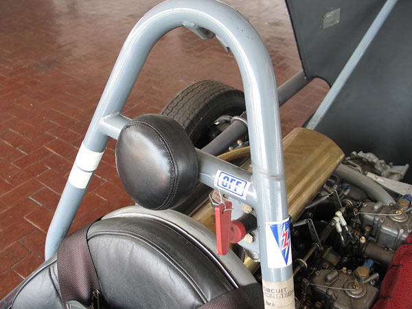 Roll hoop, headrest, shoulder harness, and emergency engine kill switch...