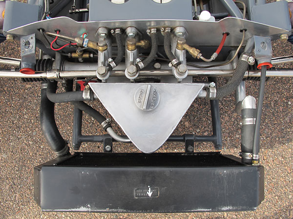 The car's original radiator featured a built-in oil cooler