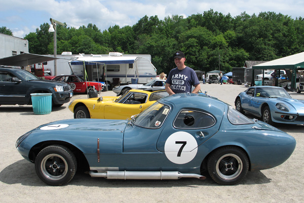Andy Seward's 1962 Marcos GT Gullwing Coupe, Racecar Number 7