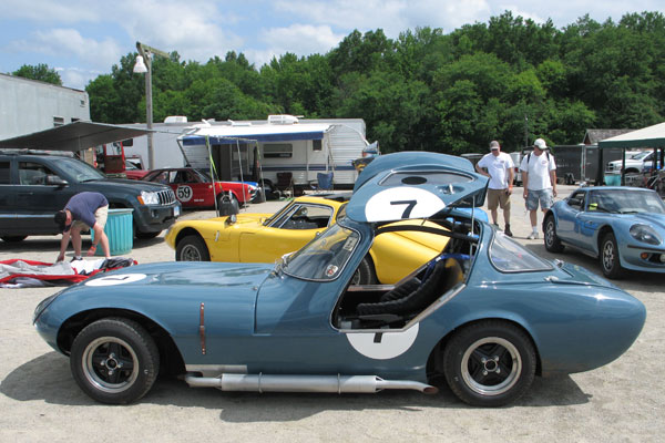 Marcos gull-wing doors, side view.