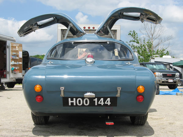 Marcos gull-wing doors, rear view.