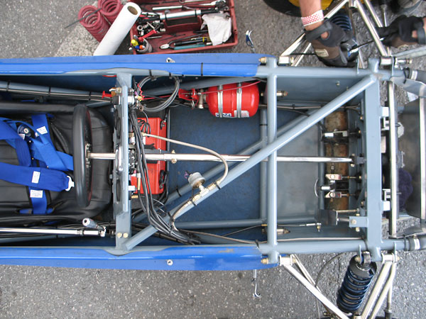 Steel panels on both sides of the footbox as well as underneath the driver's heels.