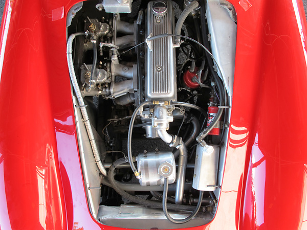 Rebuilt and race prepared Triumph TR3 engine.
