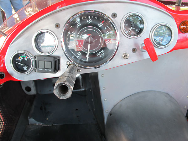 Jaeger tachometer, in combination with a set of Stewart Warner gauges.