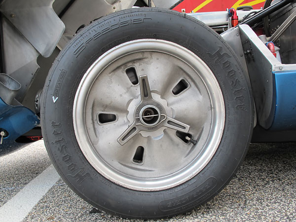 Alloy racing wheels mounted with Cobra Racing stainless steel wingnuts.