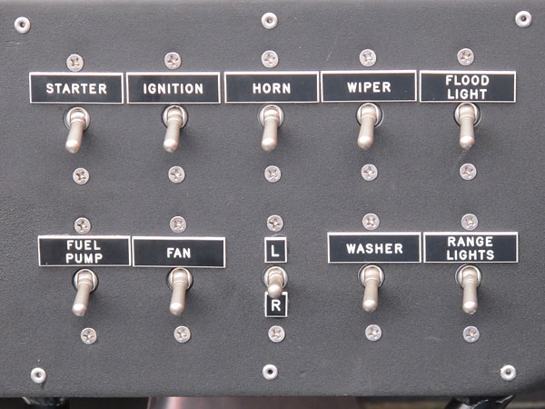 Ten toggle switches.