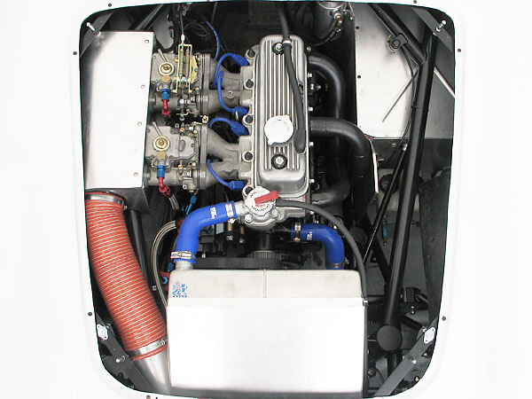 1798cc BMC B-series with HRG-Derrington 7-port crossflow aluminum cylinder head.