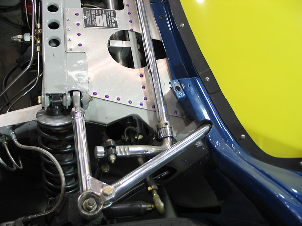 In plan view, upper and lower control arms are of essentially similar geometry.
