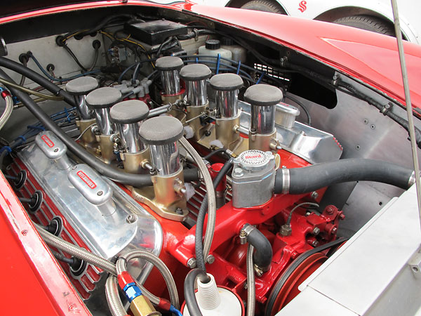 1958 Chrysler 300D hemi (392cid) V8 engine, producing about 515bhp at 5800rpm.