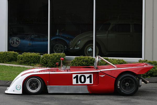 This racecar is available for purchase through Bob Machinist's agents: Vintage Racing Services Inc.