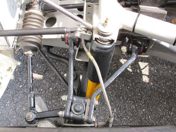 Springs, control arms, uprights, hubs, foundation brakes... all Jaguar XK120 parts.