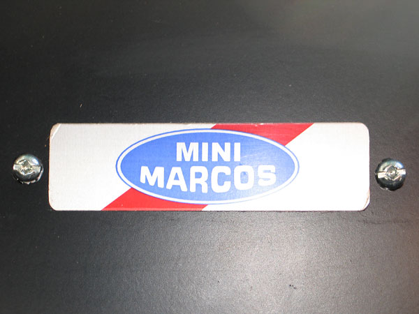 Mini Marcos dash plaque.
