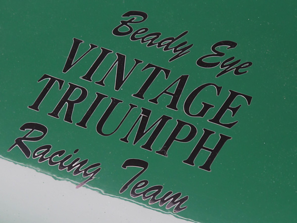 Beady Eye VINTAGE TRIUMPH Racing Team