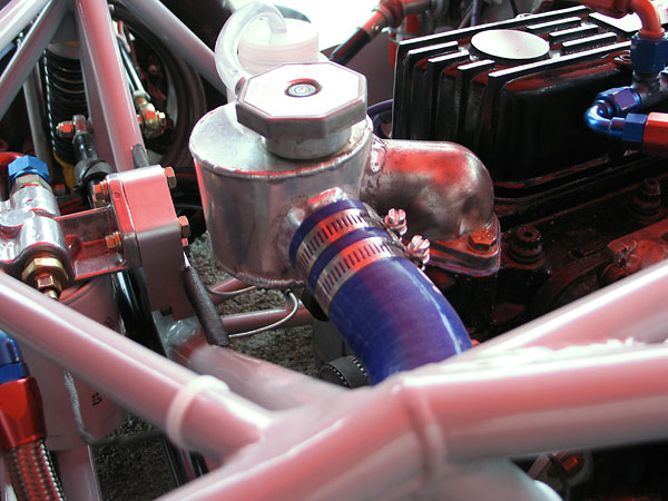 Custom fabricated coolant filler.