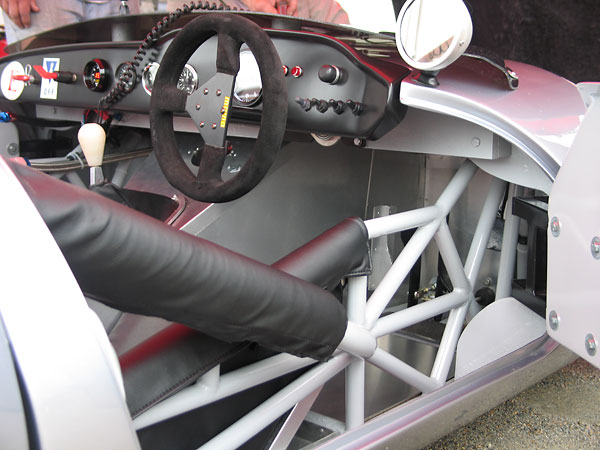It's normal to see exposed chassis tubes when you open the door of a Ginetta G4.