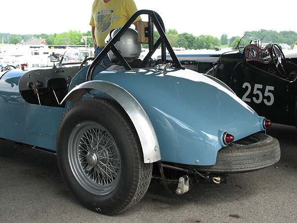 Elegantly contoured rear bodywork, constructed in fiberglass.