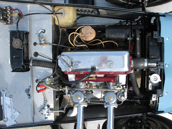 MG XPAG 4-cylinder (1250cc, 2.62 bore x 3.53 stroke).