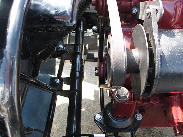 Engine pulleys and motor mount.
