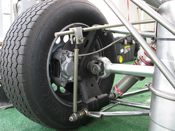 Merlyn's proprietary cast magnesium rear uprights, and an adjustable anti-roll bar.