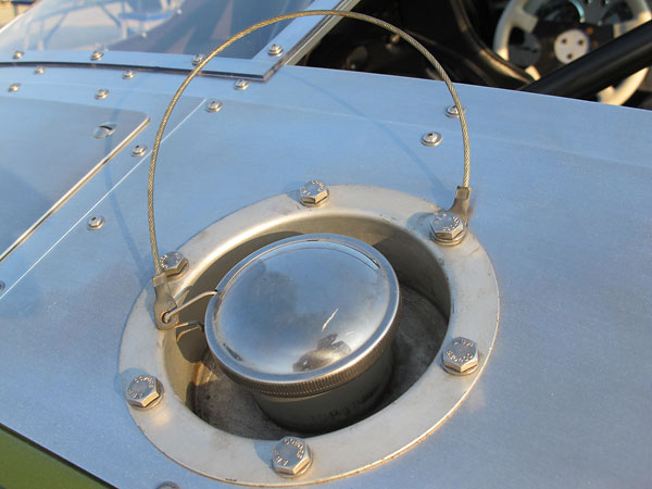 Recessed fuel filler.