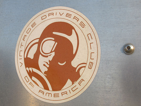 Vintage Drivers Club of America sticker.