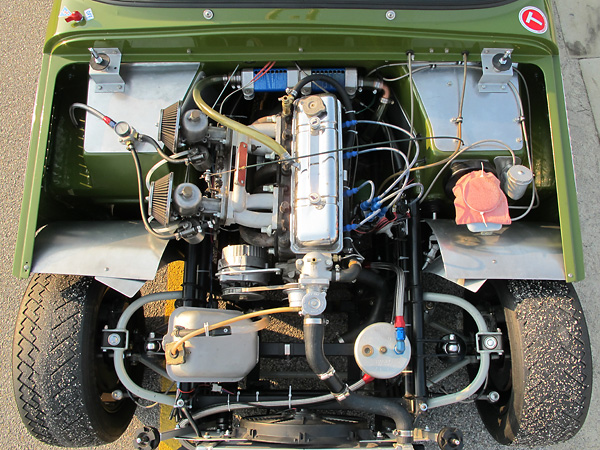 This TVR's four cylinder engine was originally installed in Dennis' Triumph.