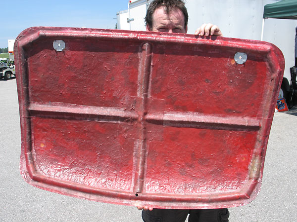 Custom fiberglass trunk lid.