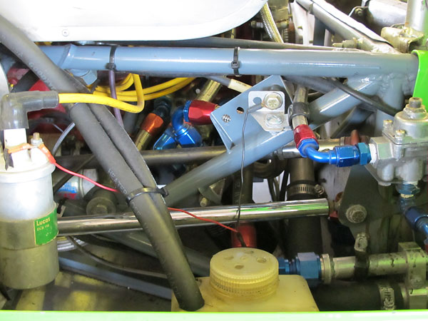 Lotus 23B engine oil cooler plumbing.