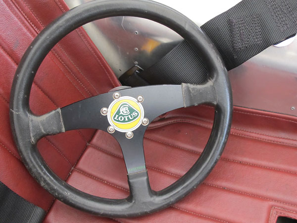 RaceTech leather wrapped aluminum steering wheel.