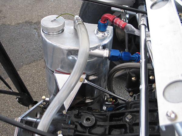 Original aluminum oil reservoir tank, as supplied by Lola Cars.