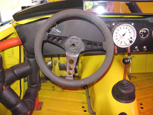 Kas Kastner's autograph. Superior Performance Products steering wheel.