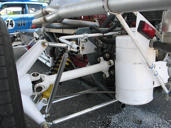 Although painted now, the engine oil reservoir is an aluminum fabrication.
