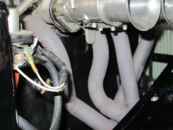 Custom four-into-one exhaust header.