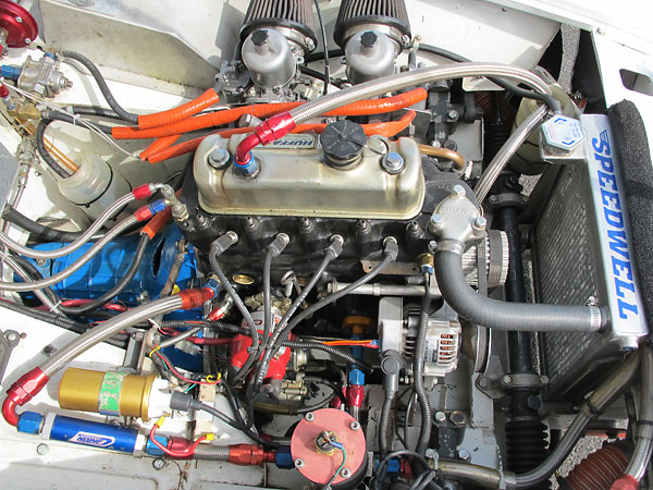 This is the second of two Huffaker-built 1275cc engines Harry has used in his MG Midget.