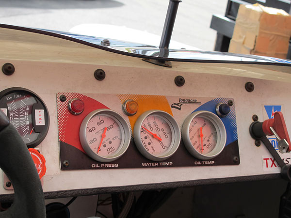 Longacre Racing Products gauge panel with AutoMeter Pro-Comp Ultra-Lite gauges.