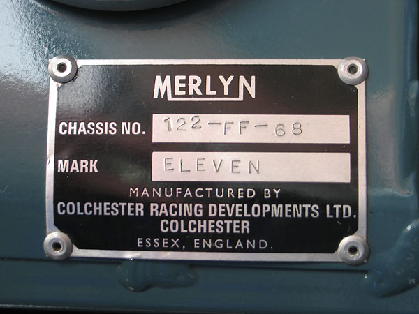 Merlyn Mark Eleven, Chassis No. 122-FF-68