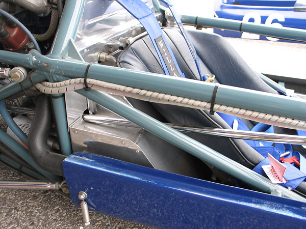 The fuel cell is mounted underneath the driver's seat.