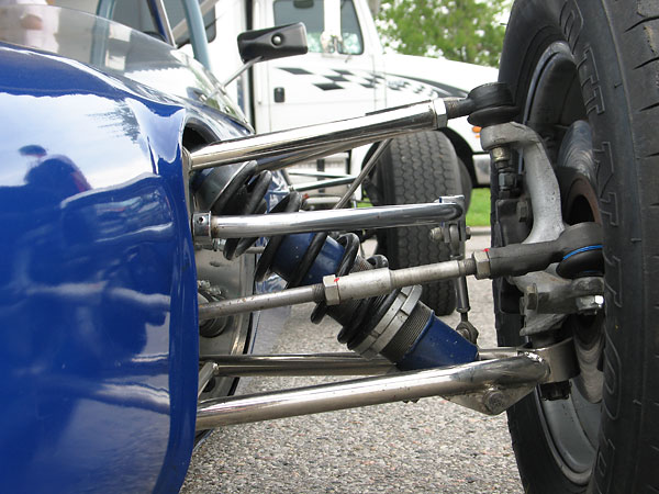 Tie rod ends are installed at the upper control arm (outboard) and steering arm connections.