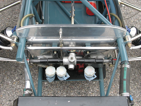 Modified Triumph Herald steering rack.