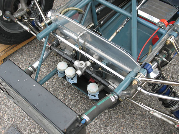 Triumph Herald steering racks were mounted with c-shaped rubber-lined clamps.