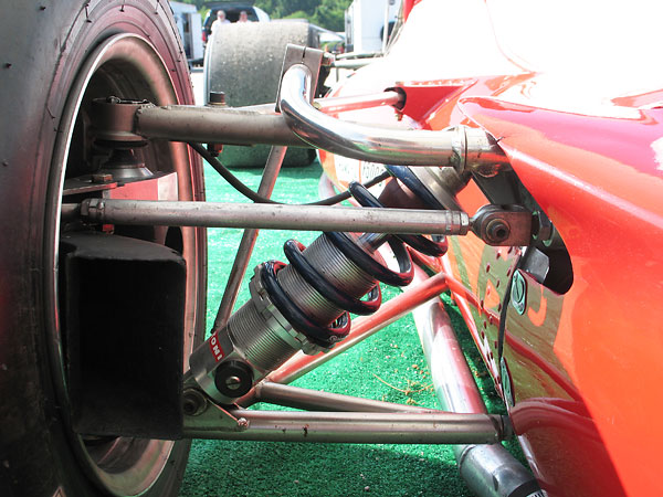 KONI adjustable coil-over racing shocks.