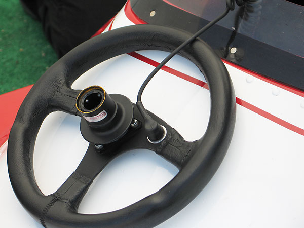 Racetech steering wheel with SPA Design quick release hub.