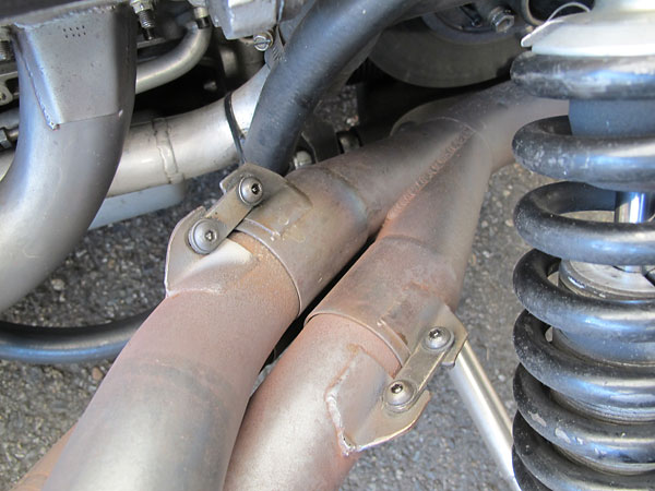 Exhaust header slip joints.