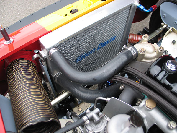 Ron Davis dual-pass aluminum radiator.