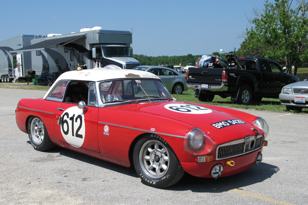 John Targett's MGB Race Car Number 612 BMO 542B