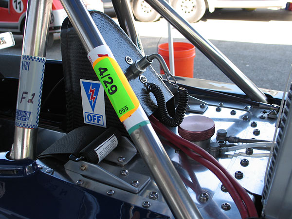 ATL fuel cell, mounted between driver and engine.